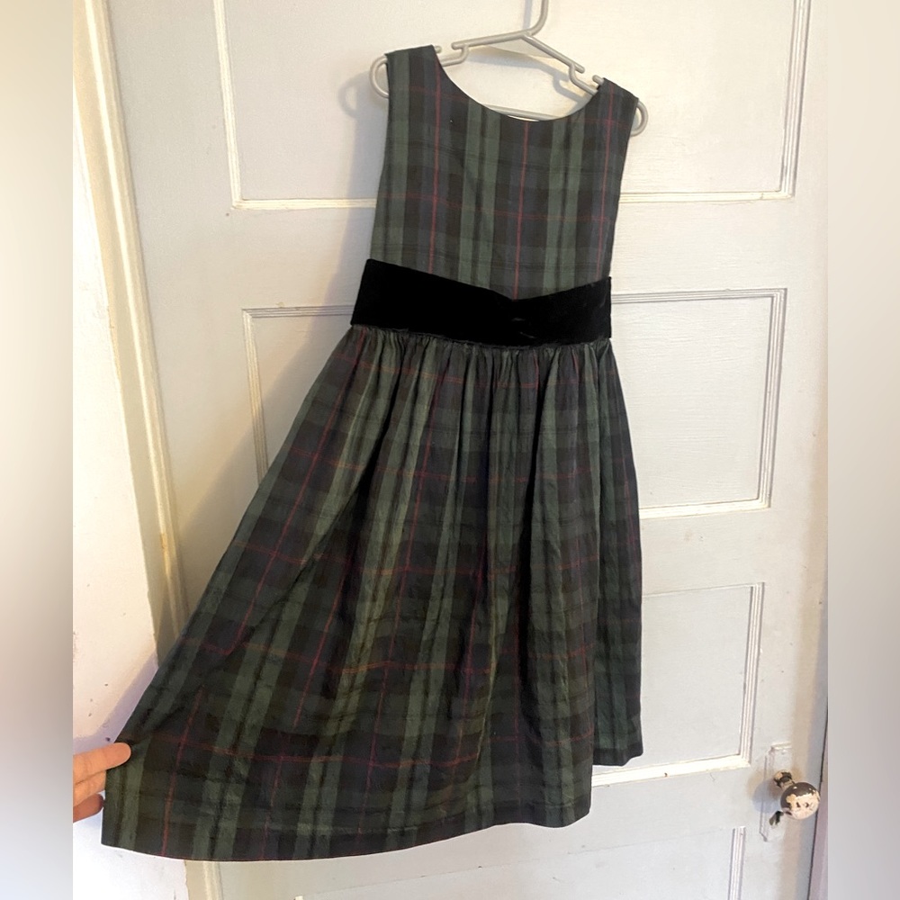 Gymboree Green Plaid Dress 8